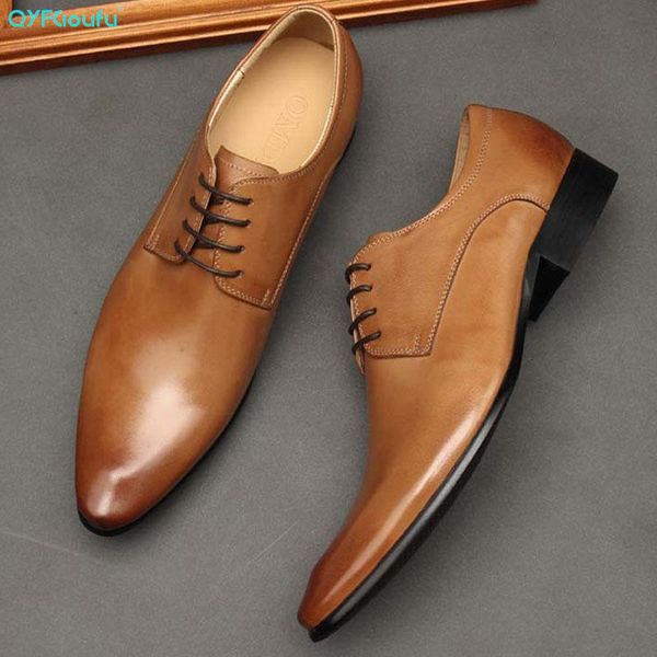 

black khaki mens formal shoe genuine leather oxford shoes for men italian 2020 dress shoes wedding lace up leather brogues