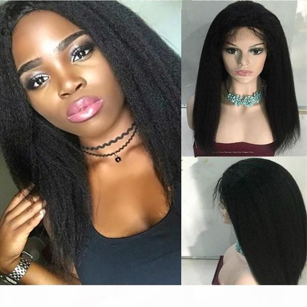 

full lace wigs and front lace wig 100% malaysia unprocessed hair long length charming no shedding yaki straight for women stocks, Black;brown
