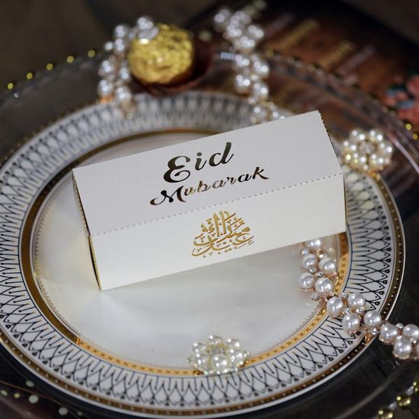 

20pcs candy box ramadan gift box hollowed out diy candy muslim eid chocolate party supplies home decoration