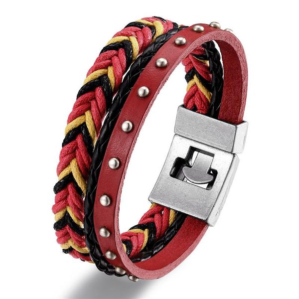 

mkendn vintage men women bracelet bangle multilayer leather hand chain buckle fashion braided handmade rope wrap bracelet bbydqb alice_bag