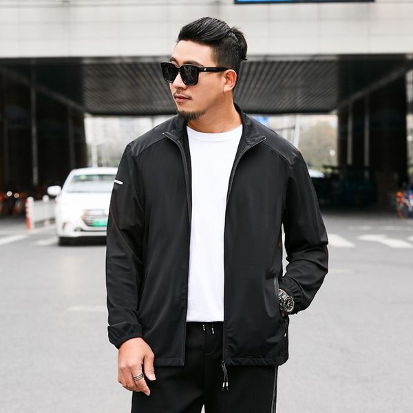 

men's jackets spring and autumn 2021 trends casual slim handsome large size jacket 8xl 7xl 6xl 5xl, Black;brown