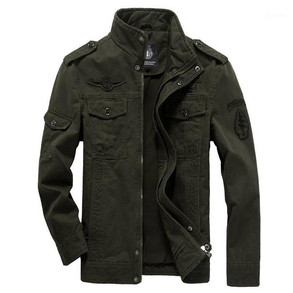 

cotton jacket men 2019 autumn spring coat soldier style army jackets male brand mens bomber jackets plus size m-6xl1, Black;brown