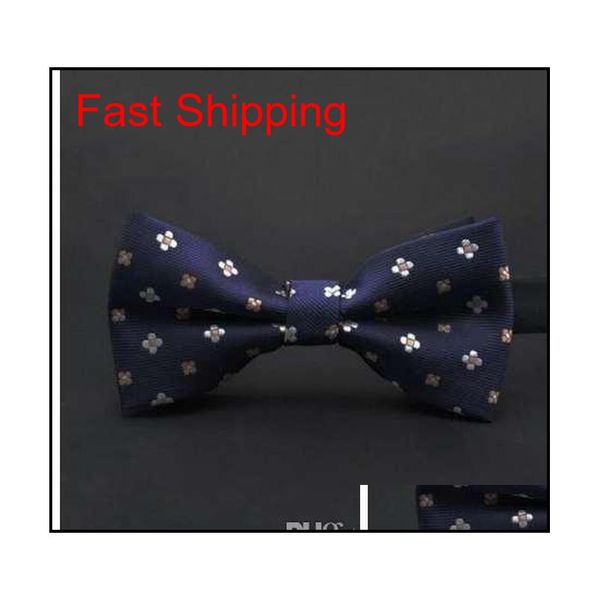 

10 colors bow tie mens polyester silk bow tie solid plaid bow ties wedding pardy butterfly bowt qylekc beauty888, Black;gray
