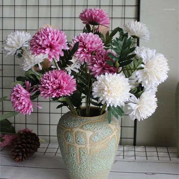 

decorative flowers & wreaths highly recommend gerbera flower branch silk artificial for wedding fall decorations white flores artificiales x