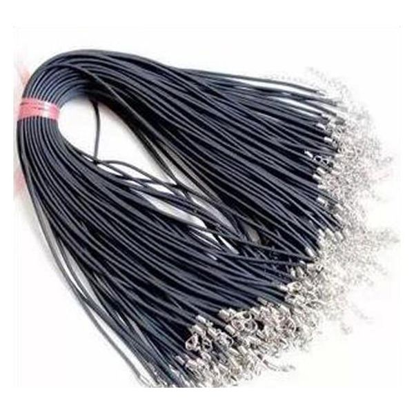 

black wax leather snake necklace 45cm 60cm cord string rope wire extender chain with lobster clasp diy fashion jewelry component in xjqdk, White;red