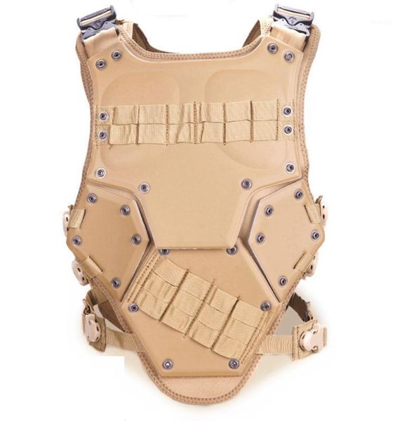 

hunting jackets tf4 tactical vest cs field protection outdoor paintball waistcoat with 2 magazine pouches1, Camo;black