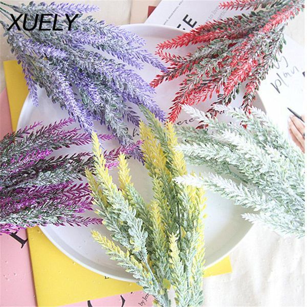 

xuely 6colors artificial flowers romantic provence plastic lavender home decoration fake flower wedding party garden decoration1