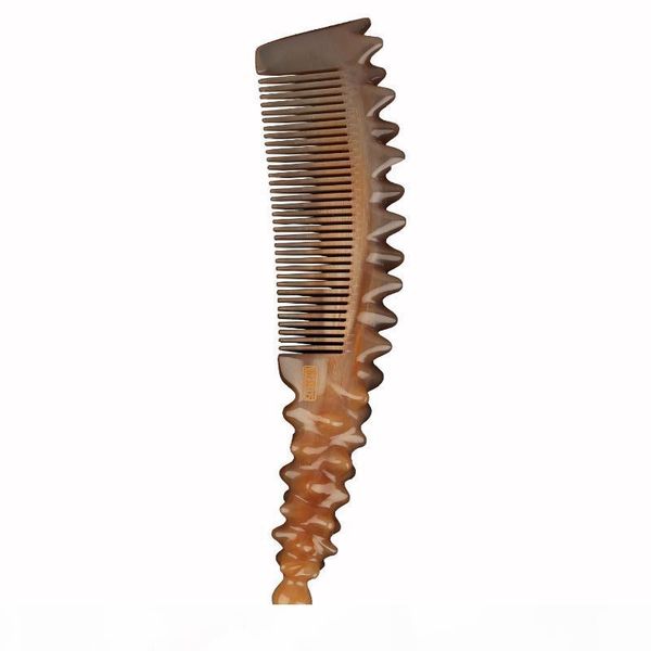 

natural ox horn comb of hair no static health care hair brush hairdressing comb for available, Silver
