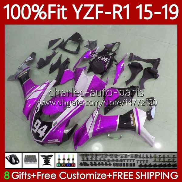 OEM-общеизлияние для Yamaha YZF-R1 YZF R 1 1000CC YZF1000 2015 2016 2017 2018 2019 Bodywork 104NO.68 YZF R1 1000 C 15-19 YZF-1000 YZFR1 15 16 17 17 18 19 ВНУТРИ