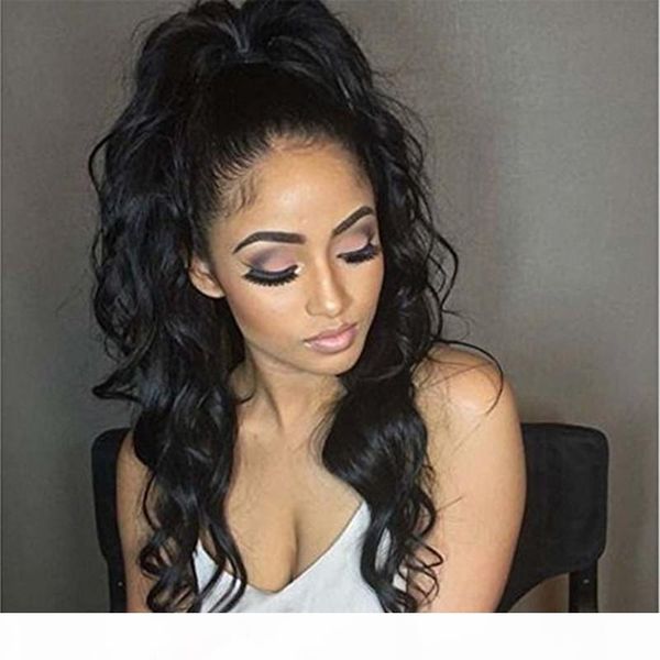 

zhifan body wave water wave human hair wavy long hand hook full lace wigs for women natural hairline, Black;brown