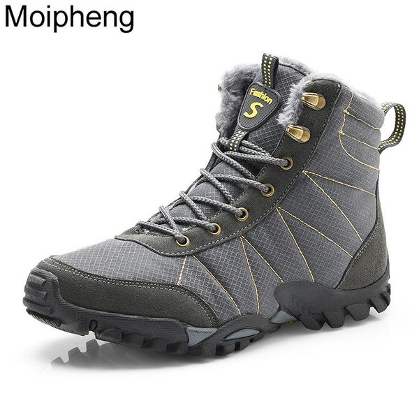 

moipheng women boots waterproof microfiber ankle combat boots for women warm plush booties round toe shoes red, Black