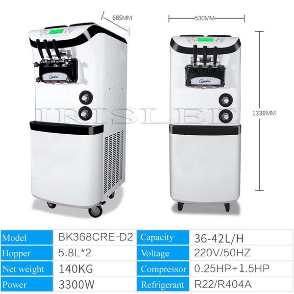 

commercial soft serve 3 flavor vending ice cream machine
