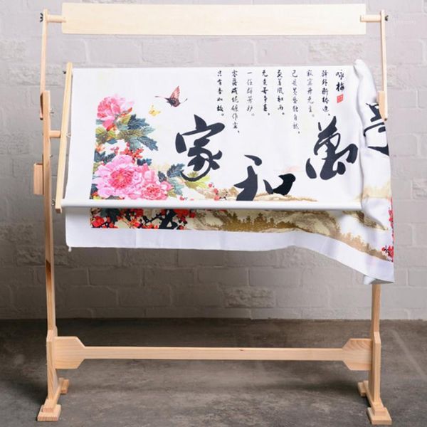 

adjustment solid wooden frames tablecross stitch frame embroidery floor stand for needlework sewing handmade tools s/m/l1, Black