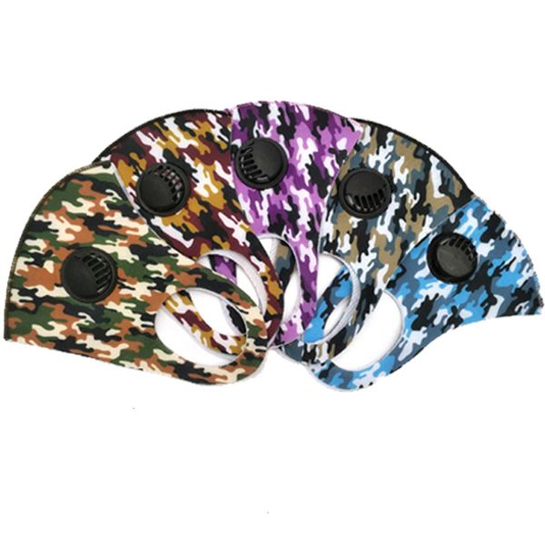 

anti-haze camouflage face respirator valve mask washable high density dust-proof cloth sponge masks