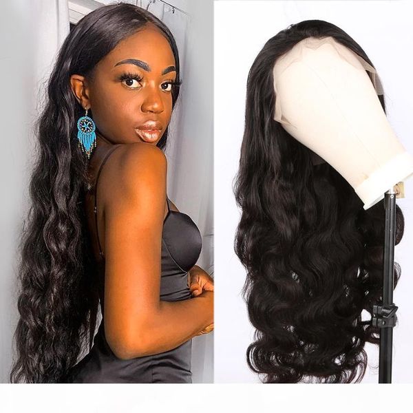 

13x4 lace front human hair wigs transparent hd lace frontal wig 150 density front wig remy 13x4 peruvian body wave, Black;brown