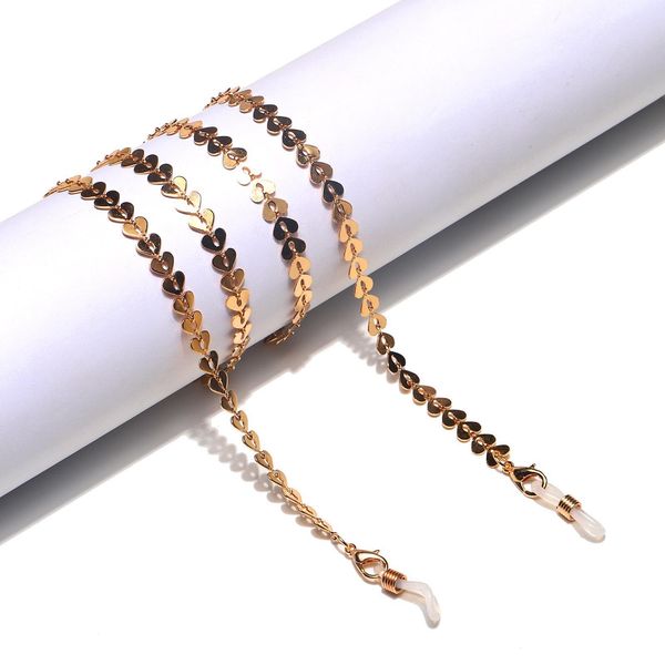 

2021 chic heart sequined mask chain holder gold color glasses chain straps sunglasses accessories 2021 chic h jllpsu
