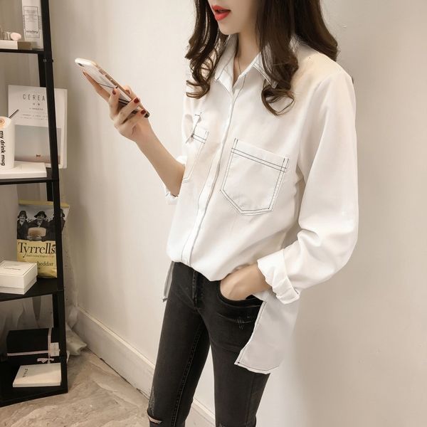 

autumn new women's medium and design sense large size long sleeve heart t-shirt for small group of students