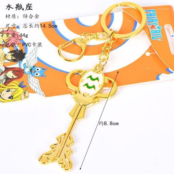 

anime fairy tail metal cosplay lucy celestial zodiac spirit gate key chains pendant constellation keychain keyring cosplay prop1, Silver