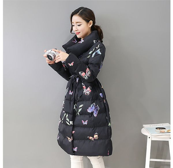 

2021 new women parkas unbearable winter goatee women's padded parka coat mujer wxf490 cqfq, Black