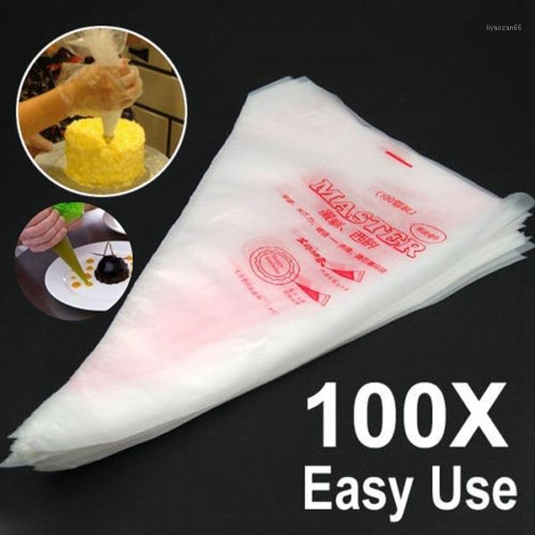 

10/100/200/300pcs disposable pastry bag nozzles icing piping cake pastry cupcake decor bags baking tools cake cream tip1