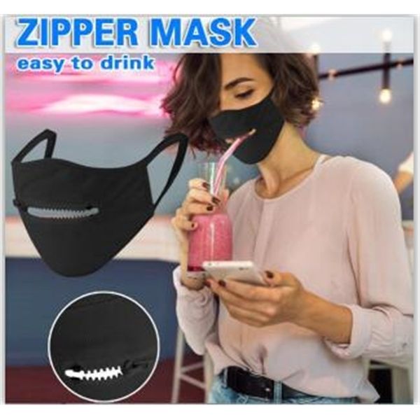 

factory mask zipper seller creative design face easy to drink washable reusable covering protective designer masks 1amhm4
