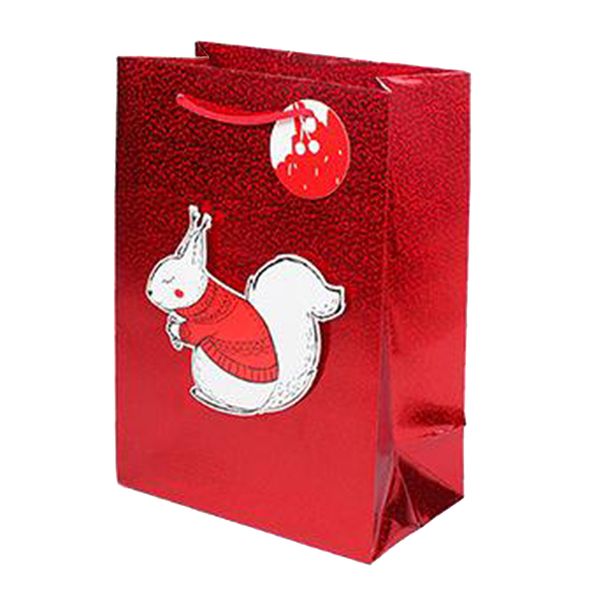 

1 pieces glossy paper bags wedding party birthday present bags christmas wrapping gifts bags with handle for party celebrations