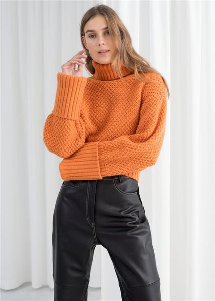

designer sweaters fashion turtle neck long sleeve panelled womens sweaters casual females clothing solid color womens, White;black