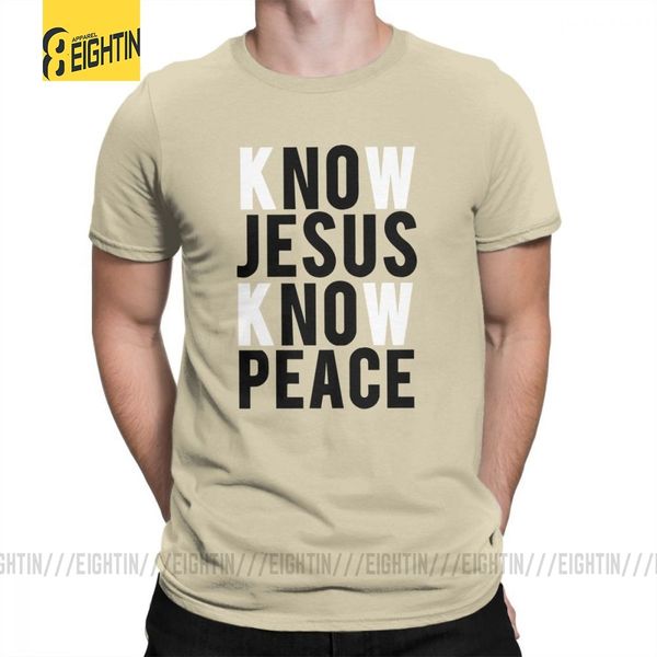 

know jesus know peace christian men's soft crewneck brand short sleeved plus size special sport hooded sweatshirt hoodie men t shirt