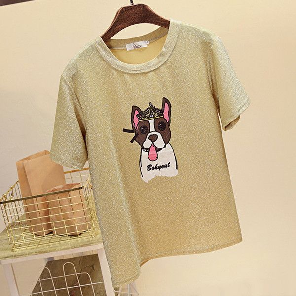 

2021 new silk mrs summer new print thin neck streetwear short women t-shirt with impression kawaii 0o31, White