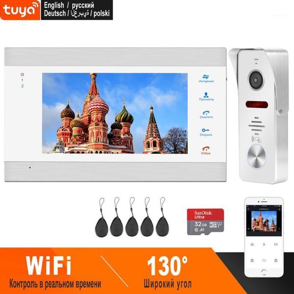 

video door phones homefong wifi intercom 7 inch phone ip smart system hd 960p wide angle camera support swiping card unlock1