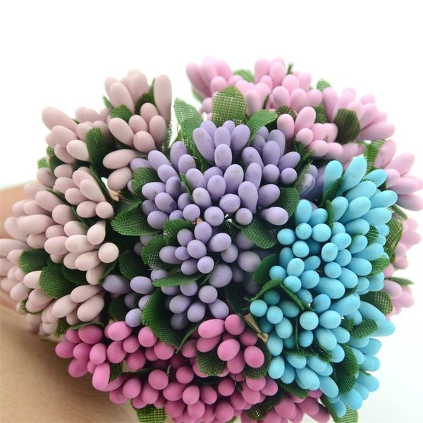

12pcs mini artificial flower stamens handmade for wedding party decoration diy christmas box wreath craft scrapbook supplies