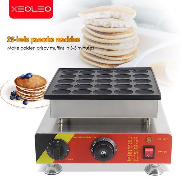 

xeoleo 25 hole pancake machine 800w dorayaki maker non-stick poffertjes machine mini dorayaki griller mini cake maker1