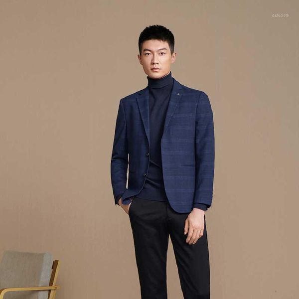 

bystelotus mens spring / autumn dark blue casual blazer suits, White;black