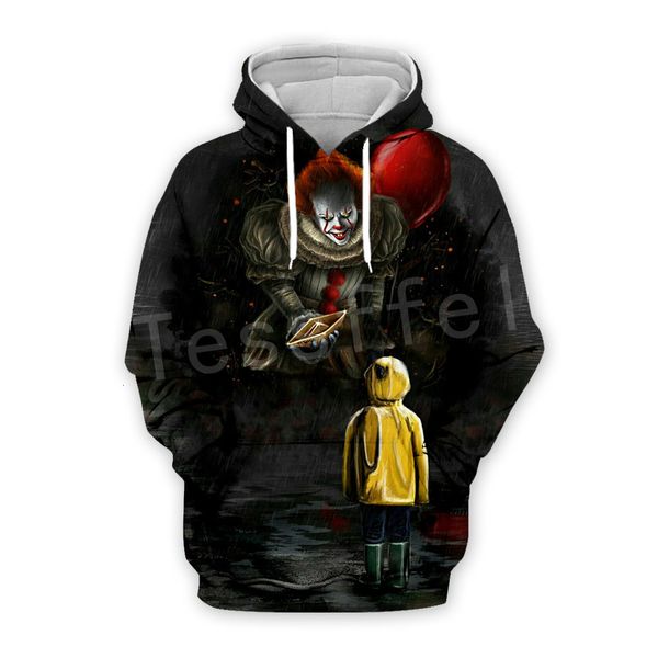 

tessffel halloween michael myers horror movie jack skellington funny pullover tracksuit 3dprint hoodies men/women long sleeve n3, Black
