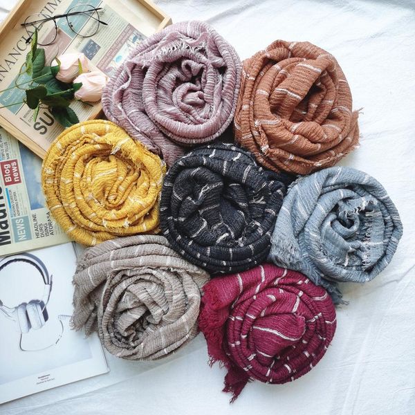 

американский складки мужской стиль зимний шарф хлопка и льна solider длинные цвет женские шарфы шали винтаж зима теплый шарф мужчины sqcngb, Blue;gray