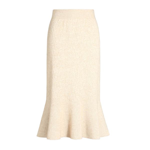 

new 2021 high waist pure color spring bodycon knit straight long women casual beige skirt jupe femme saia r79f, Black