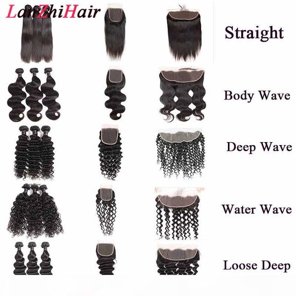 

бразильский девы волос 3 связки с закрытием с связки прямо объемная волна человеческих волос с закрытием, Black;brown