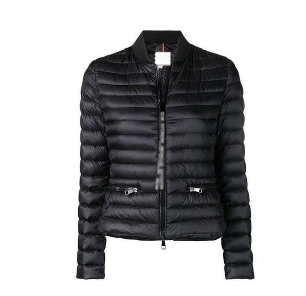 

winter womens down jacket fashion personality zipper pocket winter womens jackets and coats thin warm loose down jacket, Black