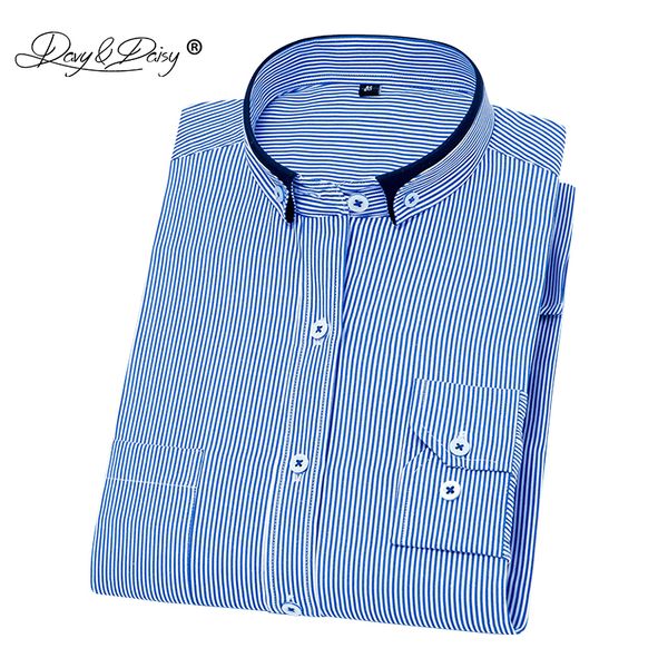 

davydaisy 2020 new arrival men shirt long sleeved male social business dress shirt slim brand work shirt man brand clothes ds245 y0104, White;black