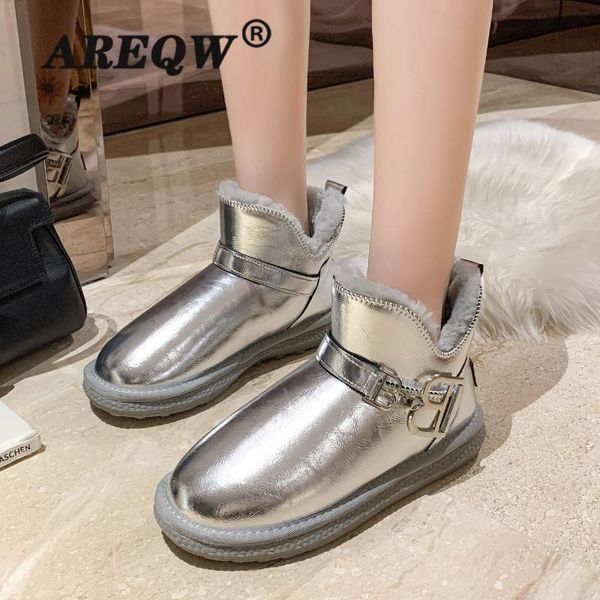 

thicken warm plush snow boots women winter 2020 black platform ankle boots woman waterproof cotton shoes woman botas