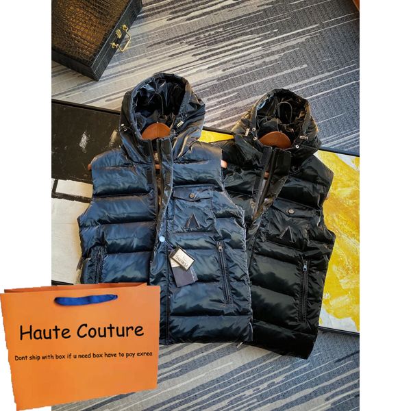 

mens parkas vest fashion down jackets thick sleeveless down coat winter new hiphop clothes 20fw warm boys new clothes wholesale, Black
