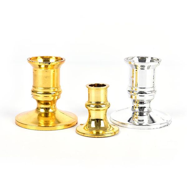 

candle holders 2pcs plastic base holder pillar candlestick stand for electronic candles christmas party home wedding decoarations