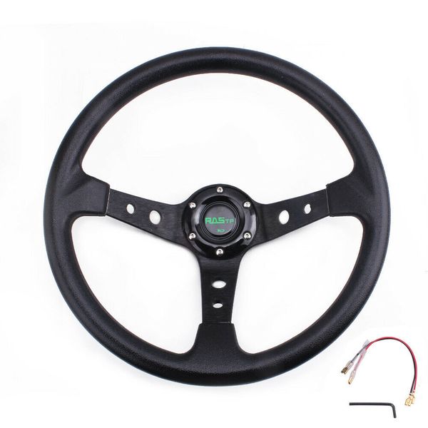 

universal 14 340mm drifting racing steering wheel 9.5cm deep dish