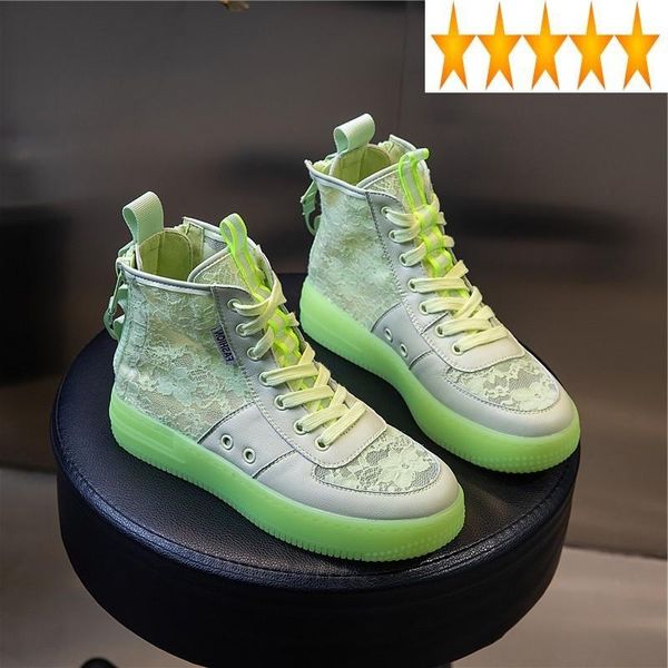 

boots leather summer casual footwear women patchwork lace high shoes fashion breathable lace-up thick bottom platform ankle, Black