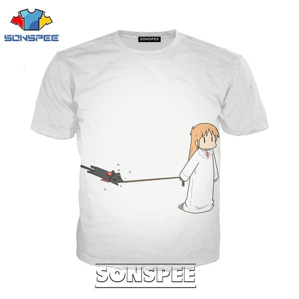 

anime nichijou cute girl printed 3d print shirts comics hippie hentai men clothing