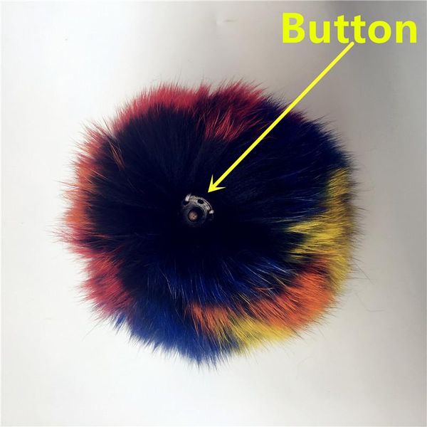 

11pcs promotion 100% real raccoon fur pompoms luxurious fur balls genuine fur pom pom for bag hats cap s attached the hasp bbypoe bdehome, Black;white