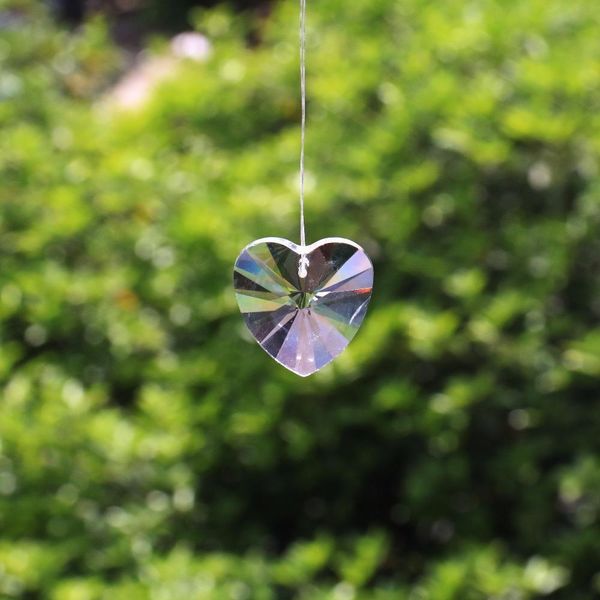 

glass art 40mm heart clear crystal prism chandelier lamp part hanging pendants suncatcher ornament decor h jllote