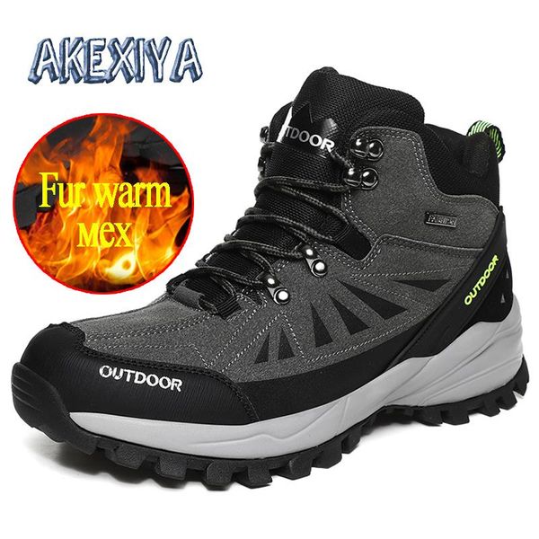 

мужские зимние сапоги плюшевые теплый мужской снег сапоги открытый удобные кроссовки дизайнер моды платформы, Black