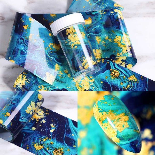 

marble texture series nail foils nail transfer stickers gold flower bing art diy wraps decoration stickers accessories, Black