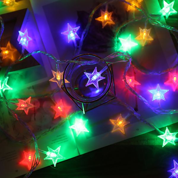 

string lamp, battery led flashing color star light, usb nightlight, girl's heart room decoration lamp